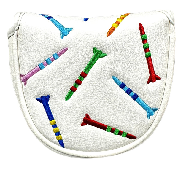 Magnetic Closure Golf Head Cover Portable Golf Putter Cover White