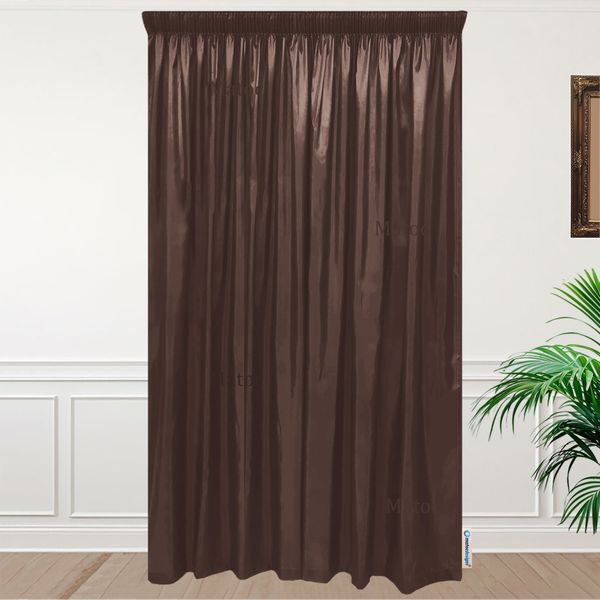 Essentials Curtain Brown - Lined - Taped image