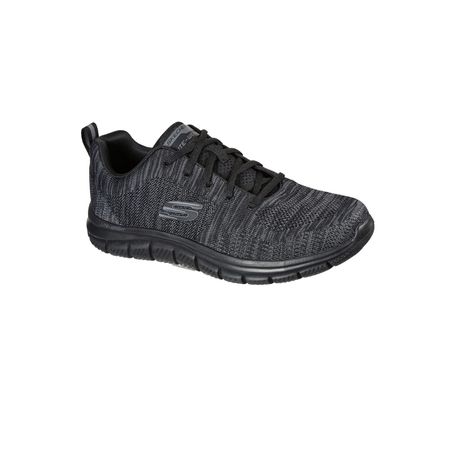 Skechers Men Black Mesh Plain Casual Shoes Daily Sale Shop