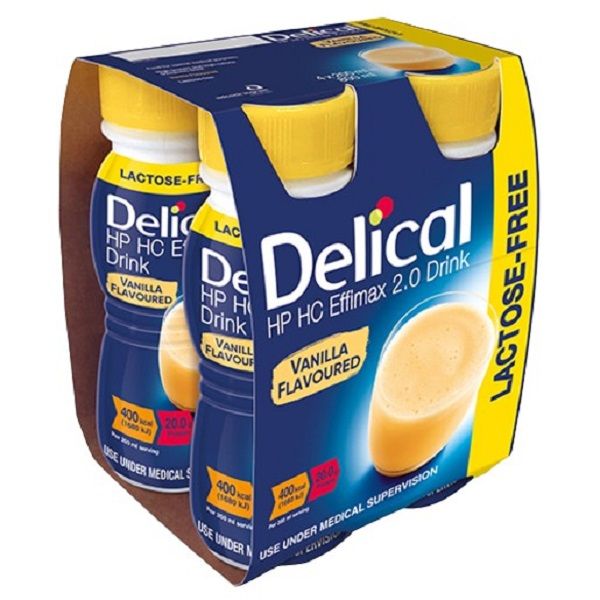 Delical - HP HC 2.0 Effimax Vanilla Lactose Free (4 x 200ml bottle)