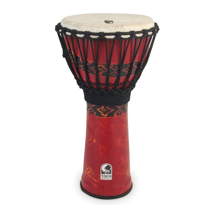 Toca 12" Freestyle Rope Tuned Djembe - Bali Red