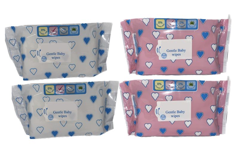 4 X Pack of 80 Gentle Alcohol Free Aloe Vera Baby Wipes
