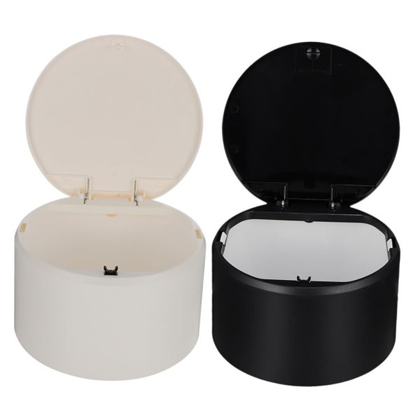 Press-Open Mini Trash Bin with Lid Compact Wastebasket for Office and Home