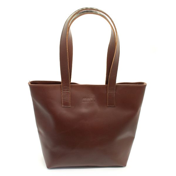 Minx Genuine Leather Miss Lucy Handbag - Brown
