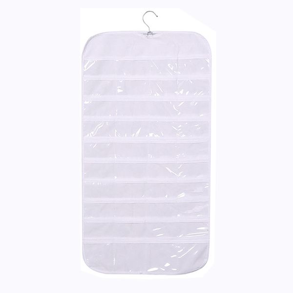 Double Sided 80 Pockets Hanging Jewelry Storage Bag Display Organizer