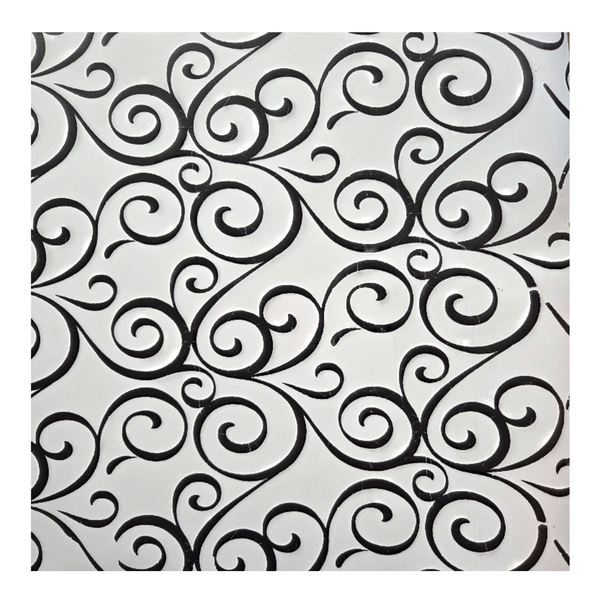 Large Black &amp; White Curls Wrapping Paper Roll 500mmx10meter Gift Wrap Roll