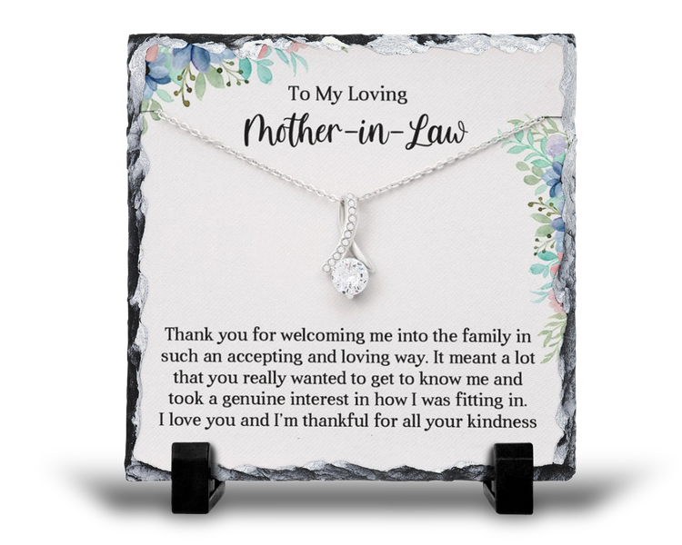 To My Loving Mother In Law Christmas Wedding Bride Groom Gift Rock Slate