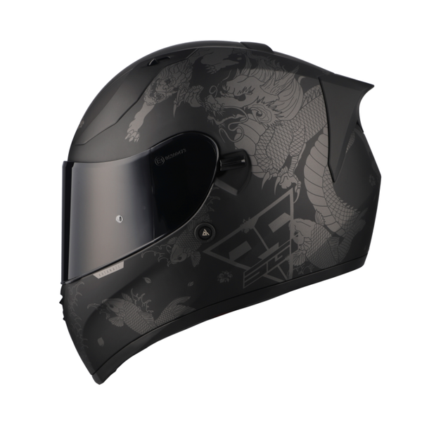 Spirit Seca Katana Black/ Gun Metal Helmet