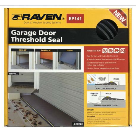 Garage Door Threshold Seal 3200mm Raven, Garage Door Seal