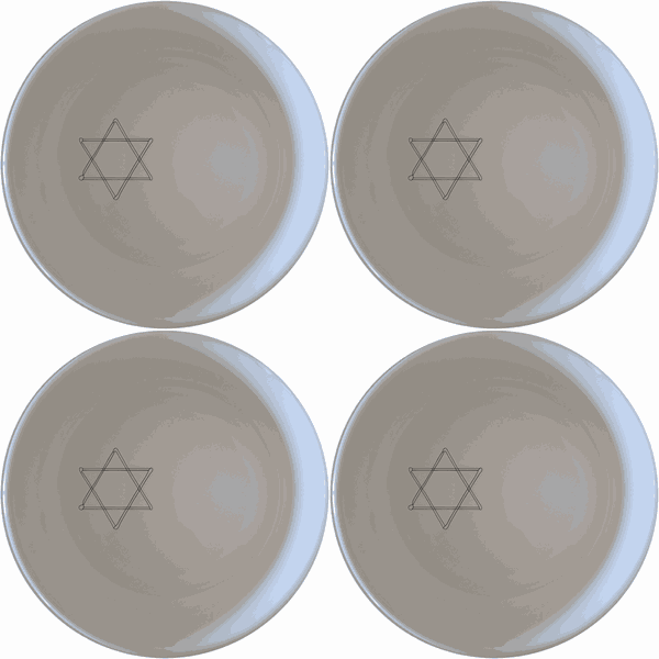 Jewish Imagery Ceramic Bowl Set of 4 - Range 1