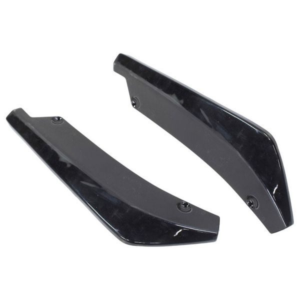 Universal Plastic Front or Rear Bumper Cannards - Pair - Gloss Black