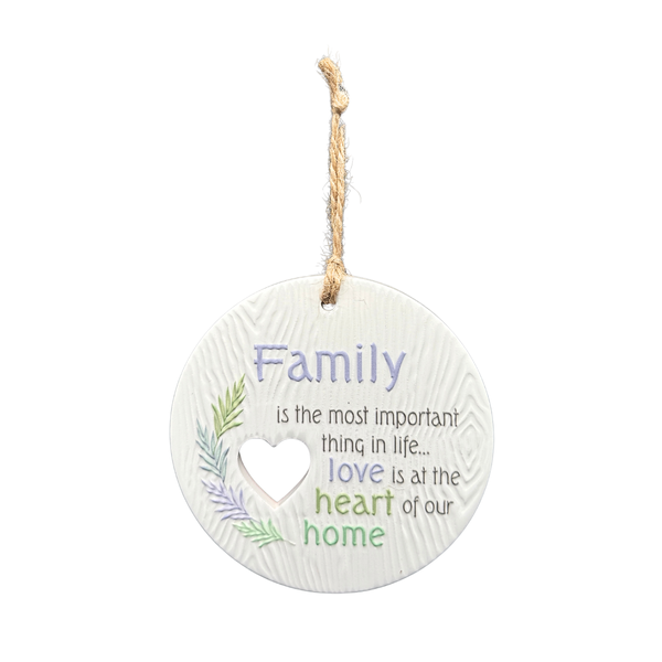 Piece of My Heart Ceramic Plaque - Family