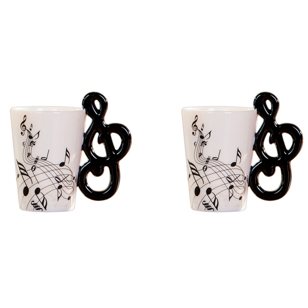 Note Handle Ceramic Cup Free Spectrum Mug Musical Instrument Gift Cup