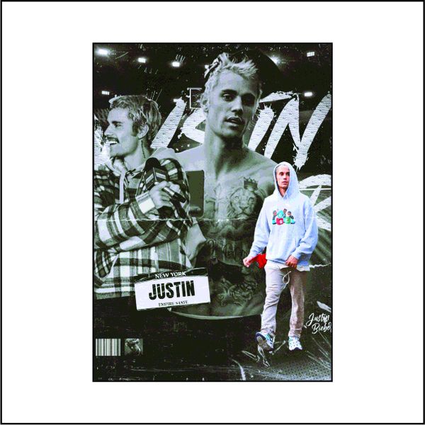Black and Color Justin Bieber - A1 Poster