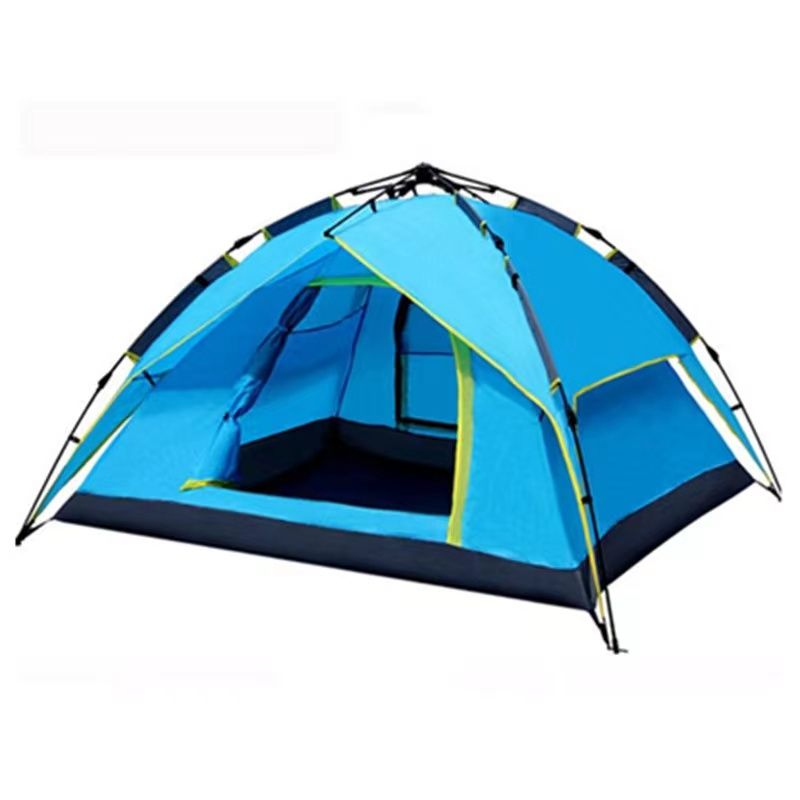 Tent-003-bl, 3~4 Sleper 2 In 1 Tent-blue 