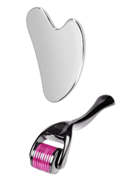 Stainless Steel Gua Sha &amp; 0.5mm Derma Roller