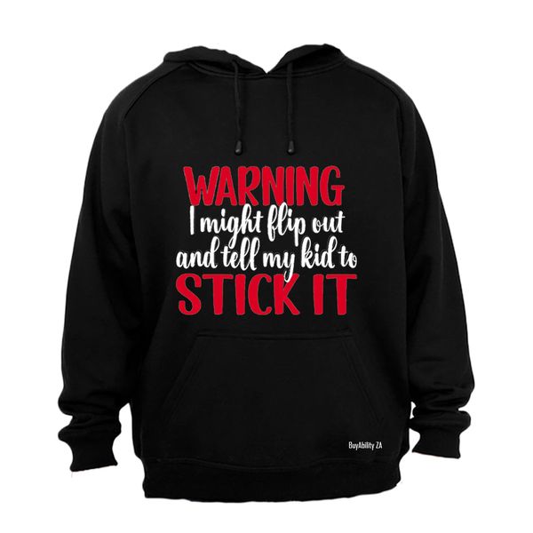 Warning, I Might Flip Out - Mens - Hoodie - Grey