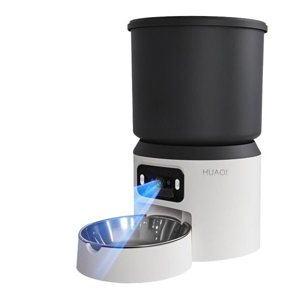 Smart Pet Feeder with Camera Two-Way Audio Timed Food Dispenser HUAOI