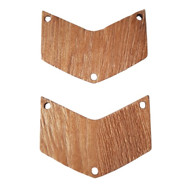 Chevron Wood 3 Circles (Jewellery Making)