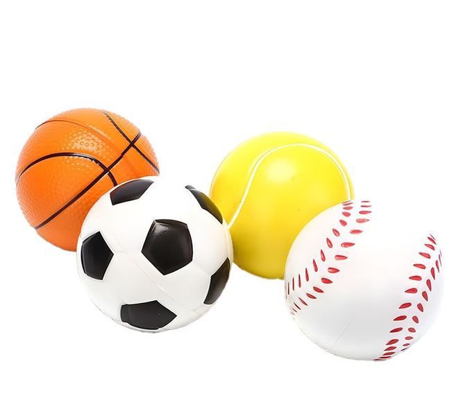 3 Pack 4Cm Mini Squishy Sports Balls Kids Toys In 4 Designs