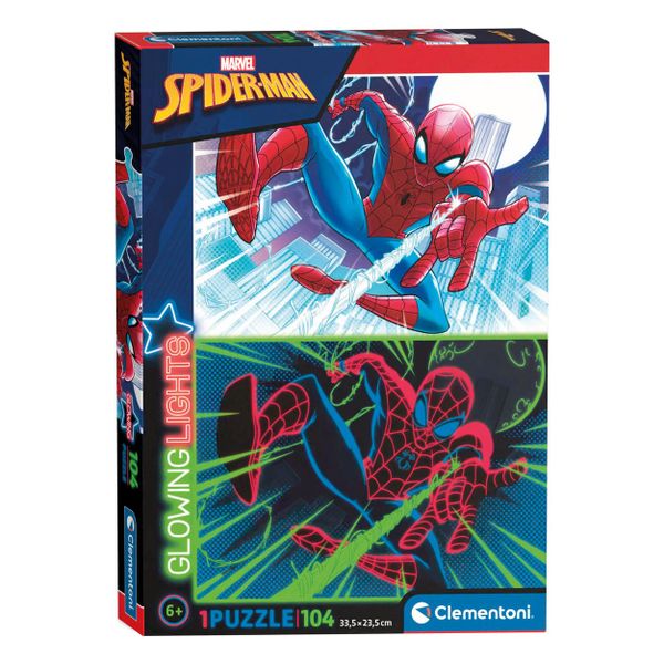 Clementoni 104 Pieces Puzzle Glowing Marvel Spiderman