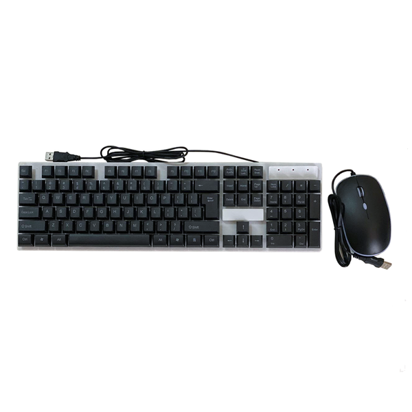 Backlit Wired LED Mouse and Keyboard Combo FC-7033