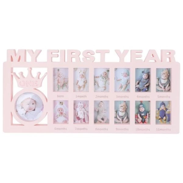 13 Grids My First Year Baby Monthly Milestone Newborn Photo Frame Decor