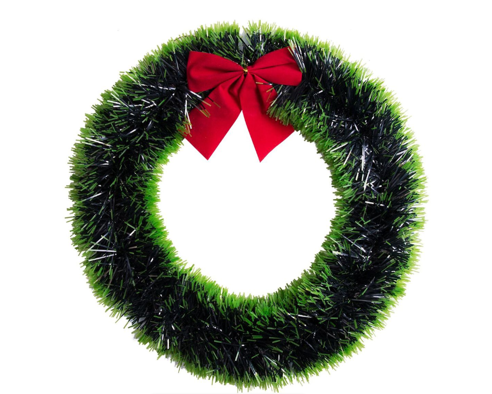 Artificial Christmas Wreath Bowknot Door Decoration - 35cm