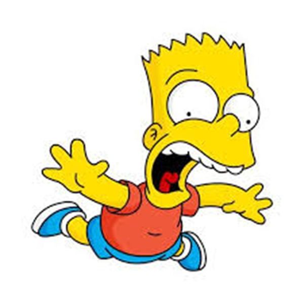 Bart Simpson Car Window Decorative Sticker 3D Peeking Character Stickers