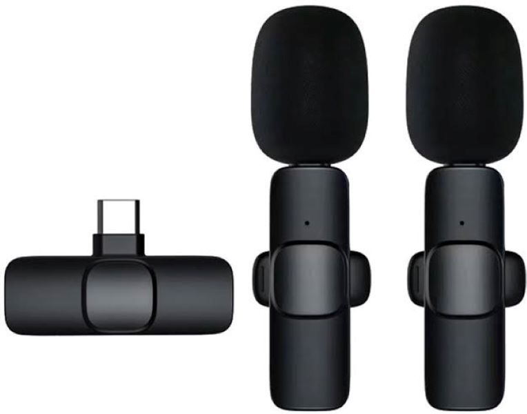 Dual Professional Wireless Type-C Lavalier 360 Omnidirectional Microphone