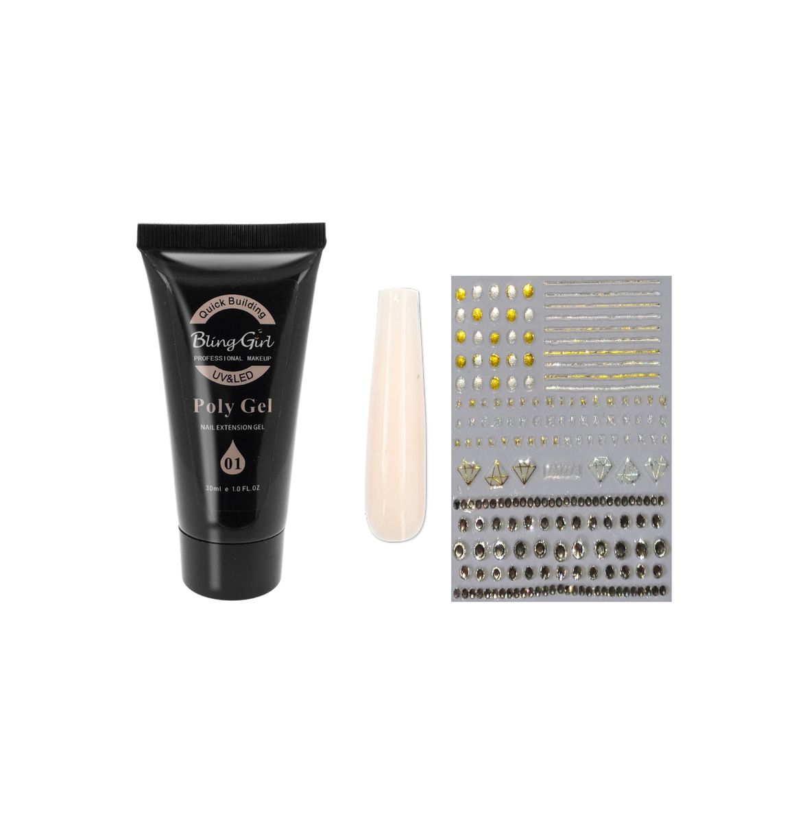 Quick Building Poly Gel & Nail Art Stickers Set | Buy Online in South Africa | takealot.com