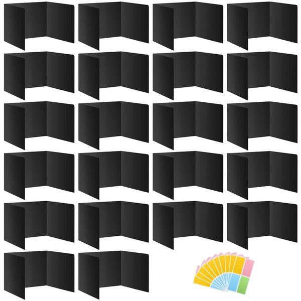 22 Pack Black Desk Dividers Students Privacy Shields Classroom Study Boards