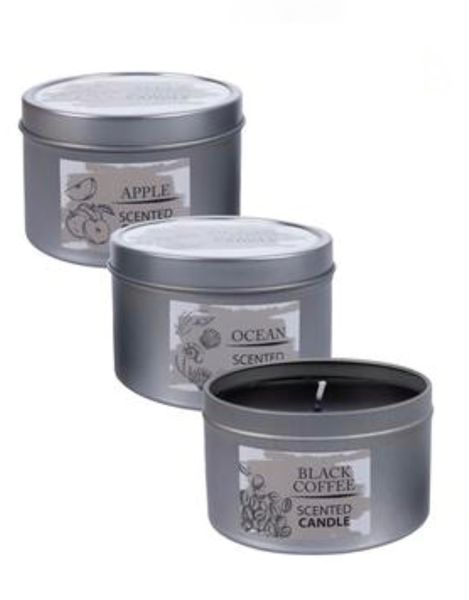 Scented Candles in Tin 3 Piece