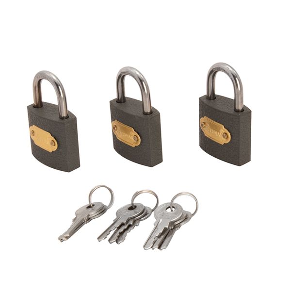Trojan Padlock Tri Pack - Iron K/a 30mm