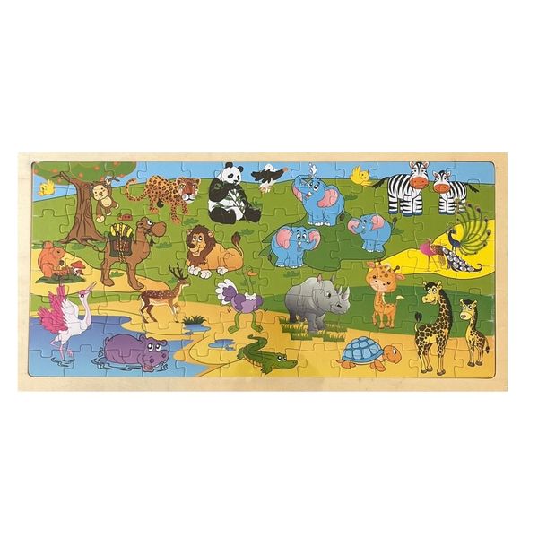 Wooden Jigsaw Puzzle (96 Piece) Wild Animal