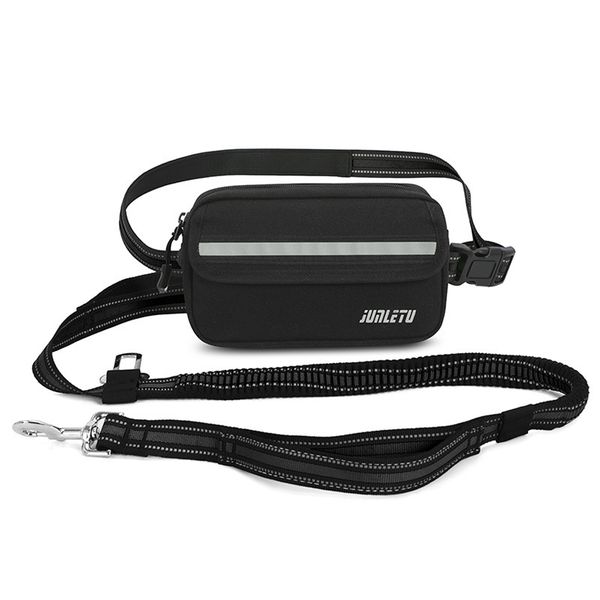 Hands Free Shock Absorbing Bungee Dog Leash with Waist Bag