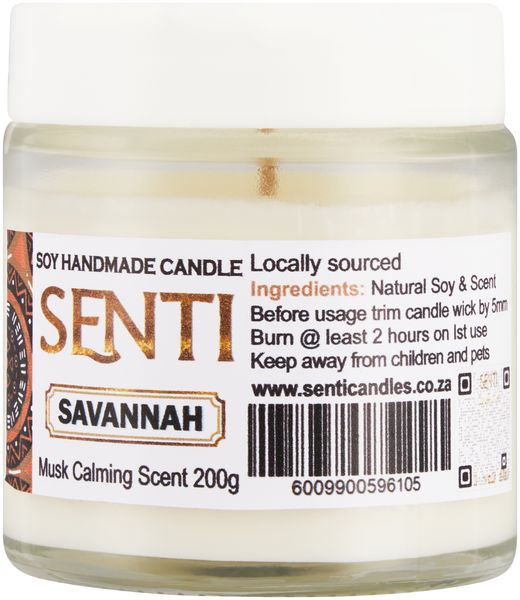 Senti Handmade Soy Candle - Savannah 200g