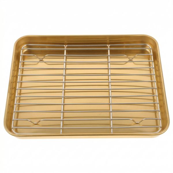 Stainless Steel Draining Oil Baking Tray with Roasting Rack