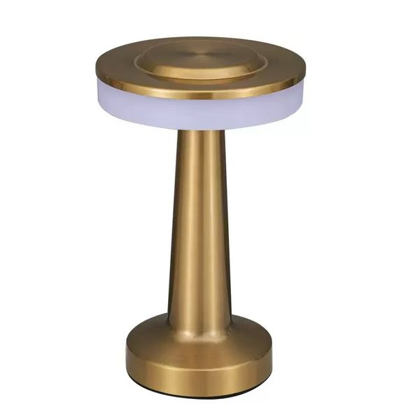LED Table Lamp 3 Colour Touch Lamp Desktop Night Light - Gold