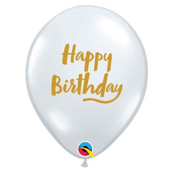 11 Inch Latex Round Birthday Brush Script