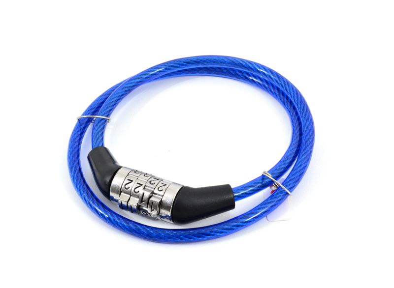 Sanlic Jaguar Blue Bicycle Security Combination Lock 6X600mm