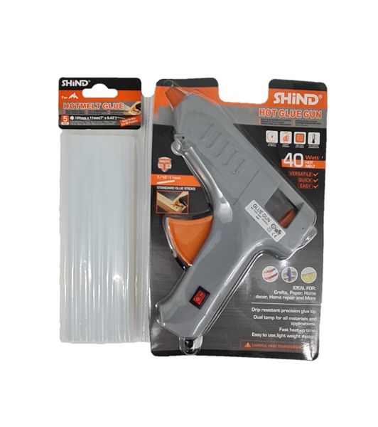 Hot Glue Gun With 5 x Glue Sticks