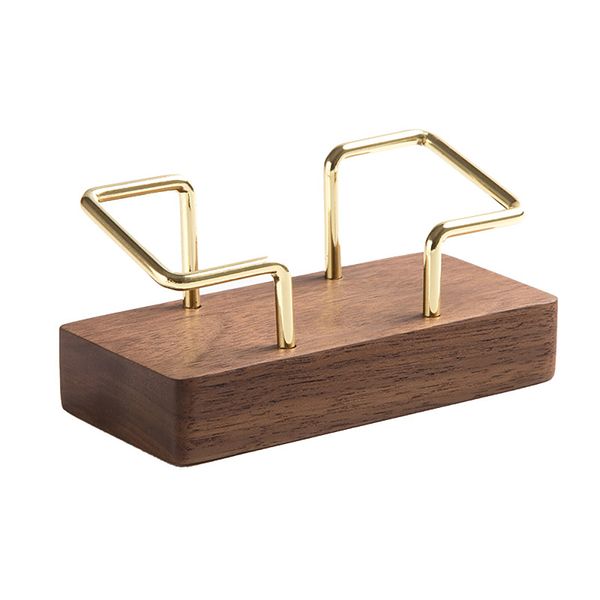 High-End Black Walnut Business Card Holder