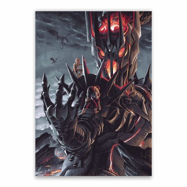 Frodo, Sam, Smeagol And Sauron Poster - A1