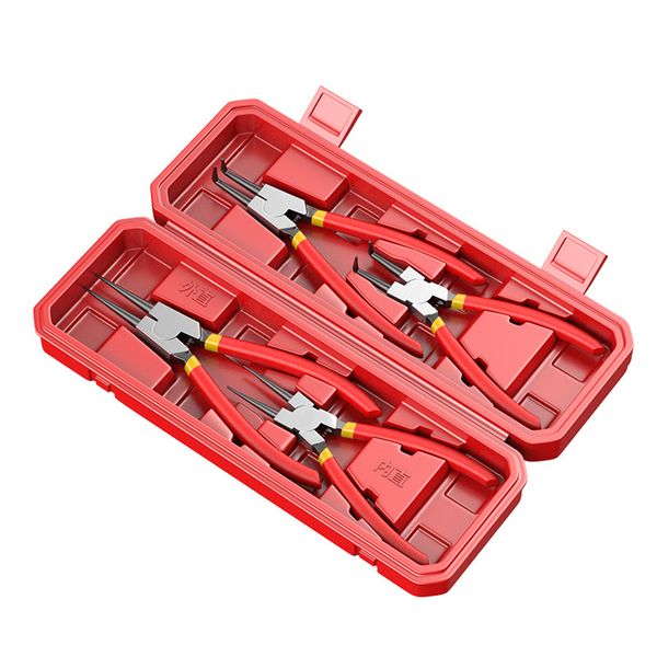 4pcs Card Spring Pliers Set, 7-Inch Retaining Ring Pliers