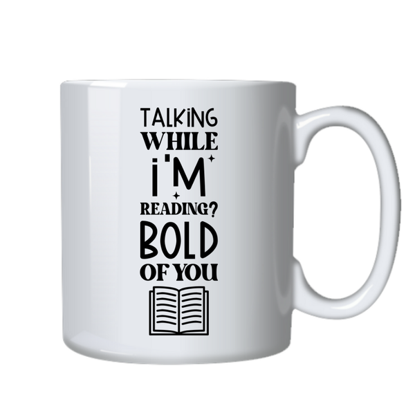 Talking While Reading Ideal Fiction Book Reader Gift Writing Mug Cup 402
