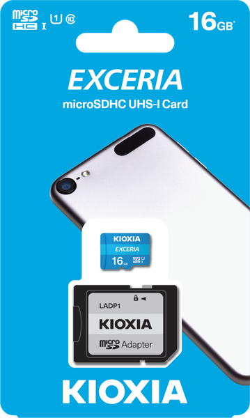 Kioxia 16GB 100Mb/s MicroSD Card C10 Exceria