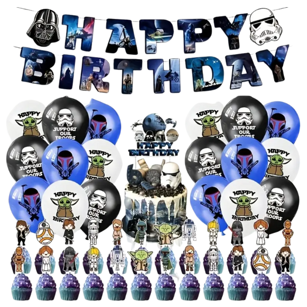 Star Wars-Themed Birthday Party Decoration Set - 44 Pieces