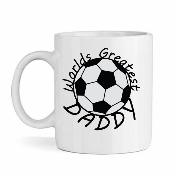 World's greatest daddy soccer - Father's day - Christmas - Valentines Mug