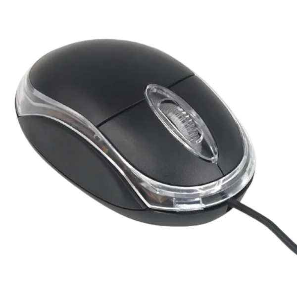 Ergonomic Flashing Light USB Wired Optical Gaming Mouse - Black